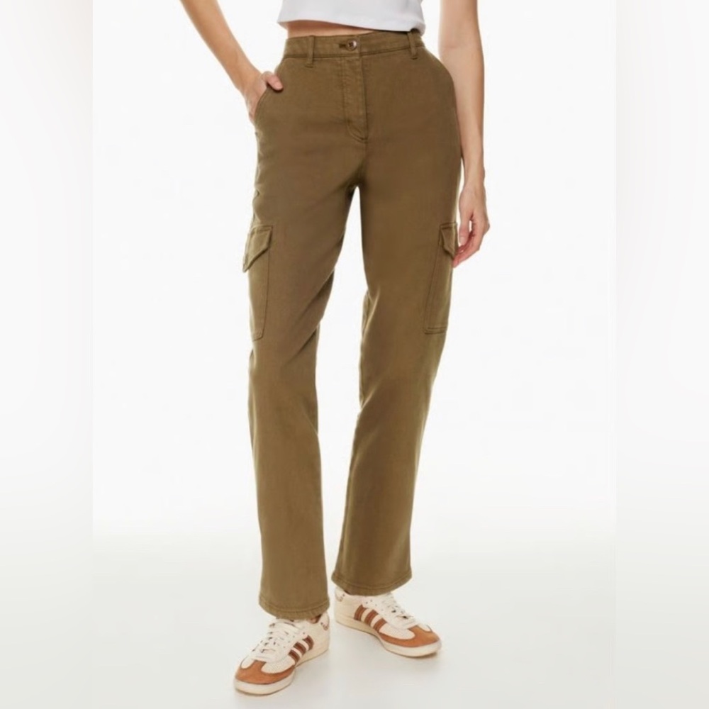 Wilfred Free Aritzia Modern Cargo Pants Taupe Size 4 Button Fly Pockets